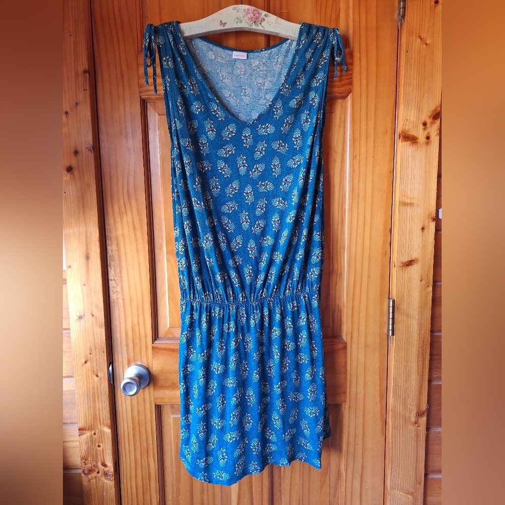 Blue Sleeveless V-Neck Sundress By Lascana